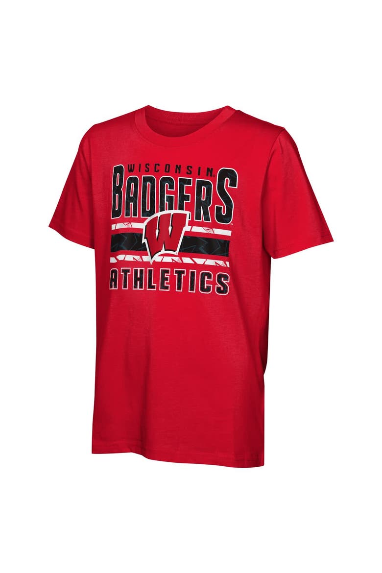 Youth Wisconsin Badgers In the Mix T-Shirt Combo Set, Alternate, color, Red