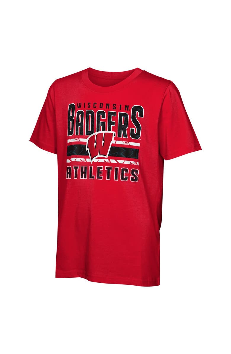 Outerstuff Youth Wisconsin Badgers In the Mix T-Shirt Combo Set, Alternate, color, Red