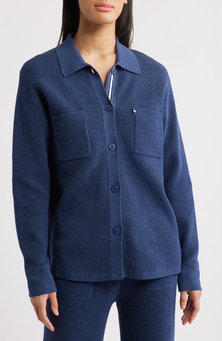 MARGARET O'LEARY Jamie Waffle Stitch Cotton Sweater, Alternate, color,