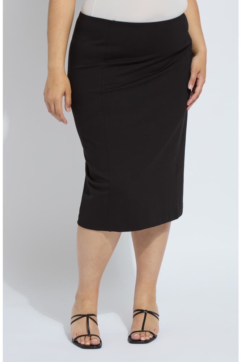 'Lyssentials The Perfect Pencil Skirt, Main, color, BLACK
