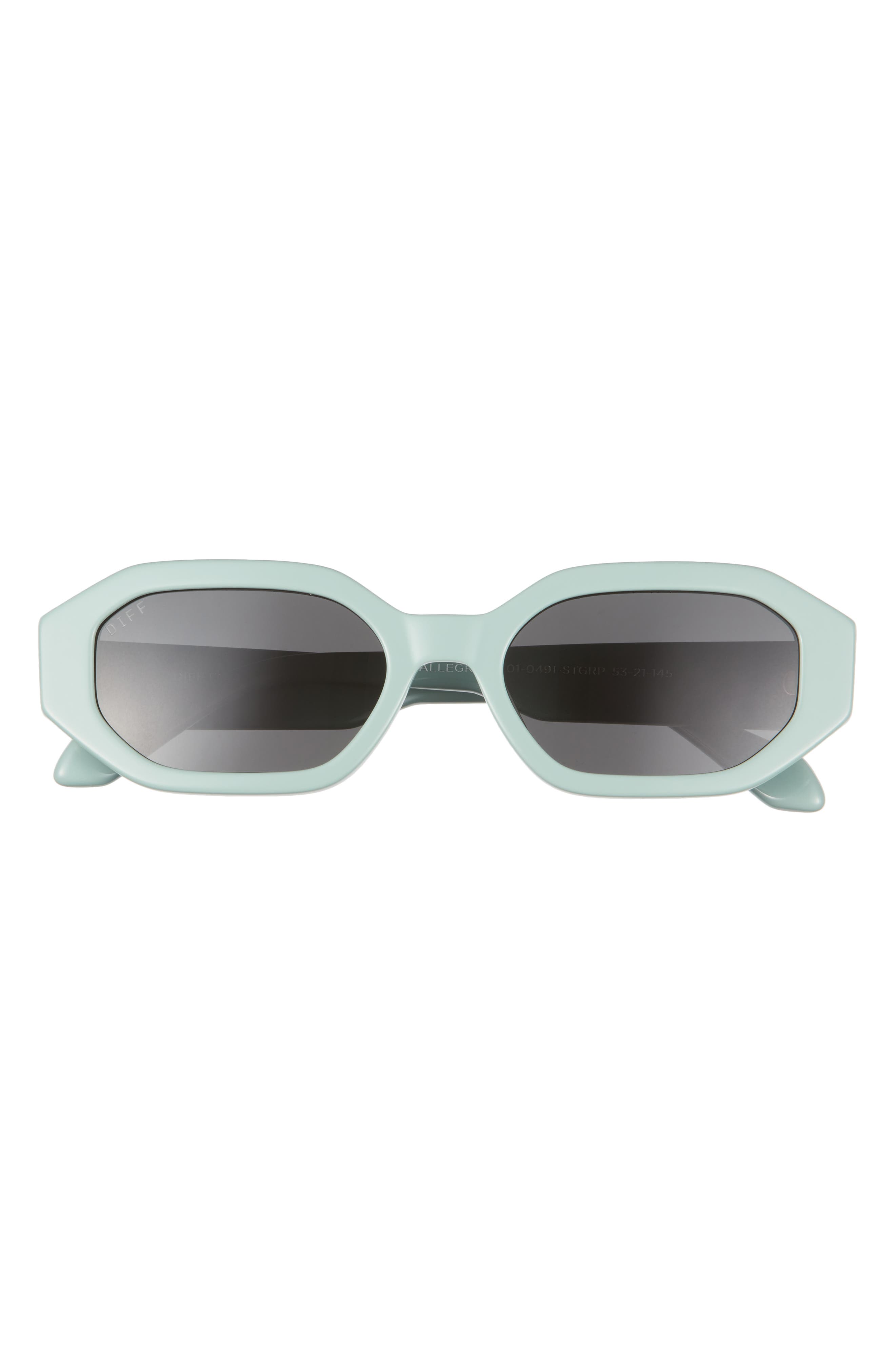 DIFF Allegra 53mm Polarized Rectangle Sunglasses