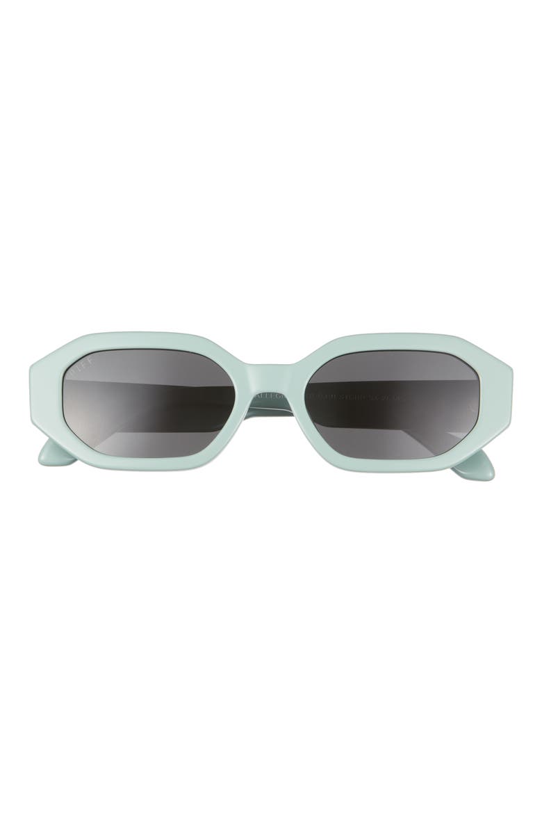 Allegra 53mm Polarized Rectangle Sunglasses, Main, color, GREY