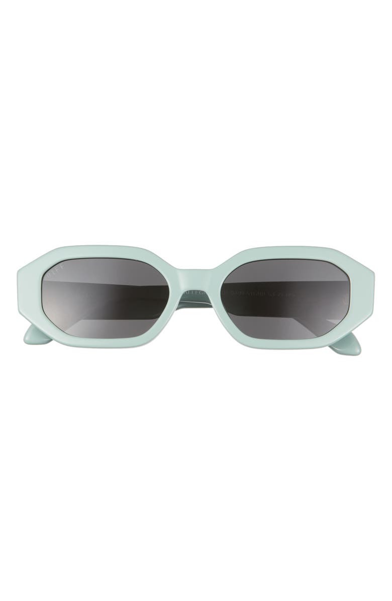 DIFF Allegra 53mm Polarized Rectangle Sunglasses, Main, color, Grey