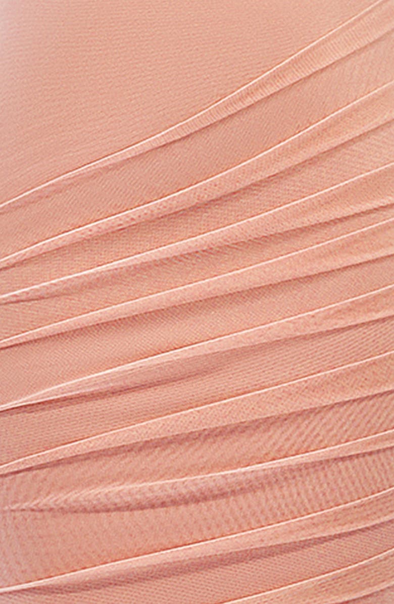 HOUSE OF CB Cassidy Ruched Maxi Skirt, Alternate, color, Peach Pearl