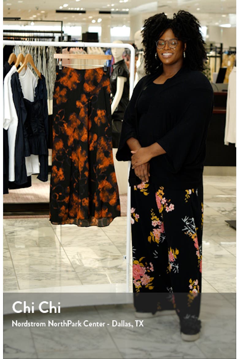 Abstract Floral Midi Skirt video
