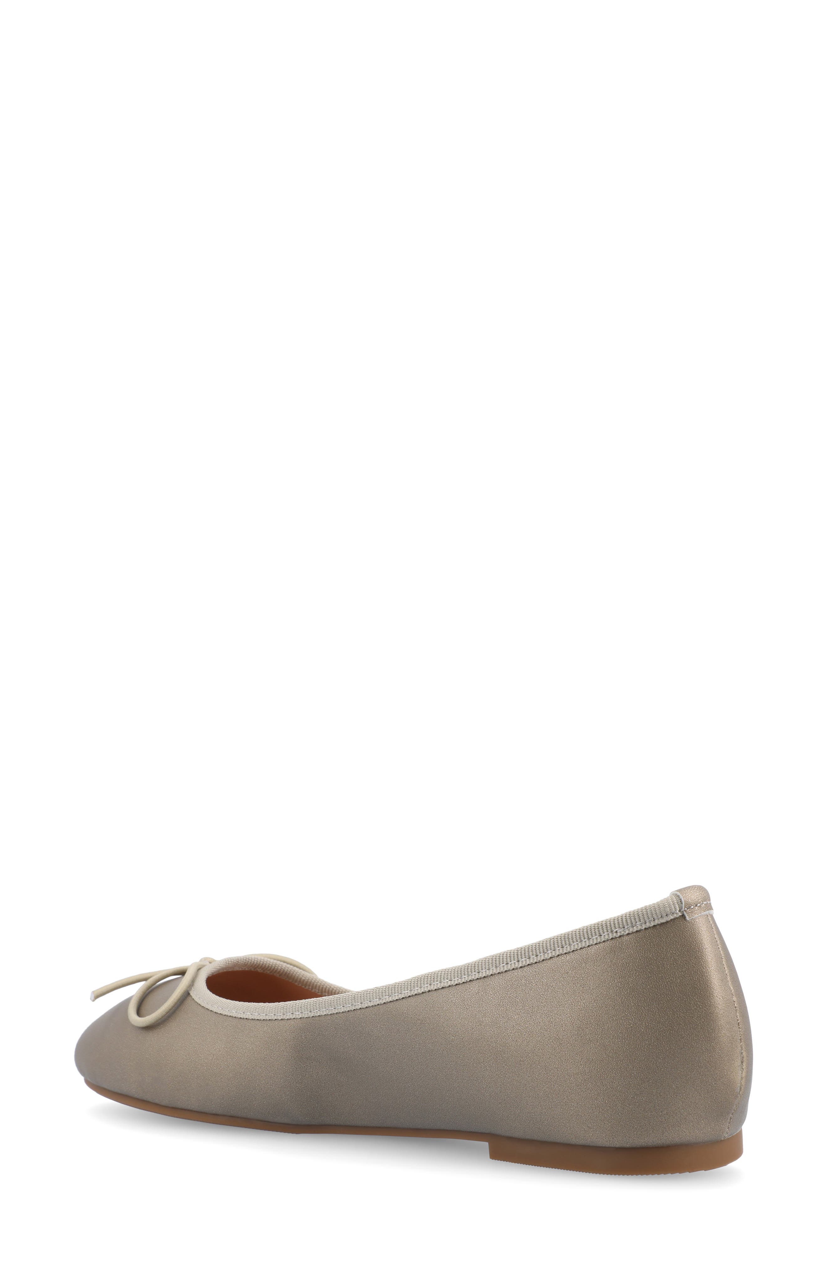 JOURNEE Vika Bow Flat, Alternate, color, PEWTER