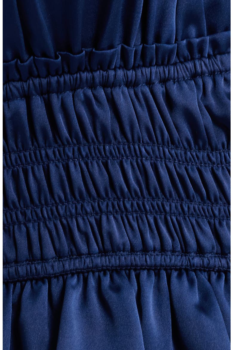 Sage Shirred Midi Dress, Alternate, color, NAVY NAVY