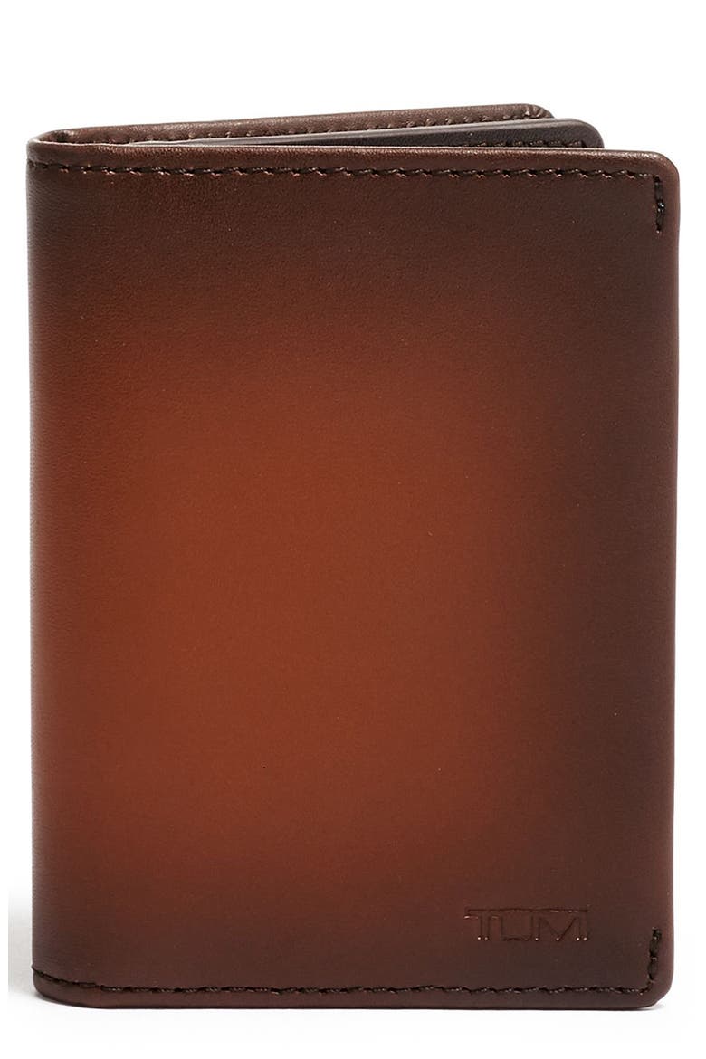 Hassau Gusseted Card Case, Main, color, WHISKEY BURNISHED