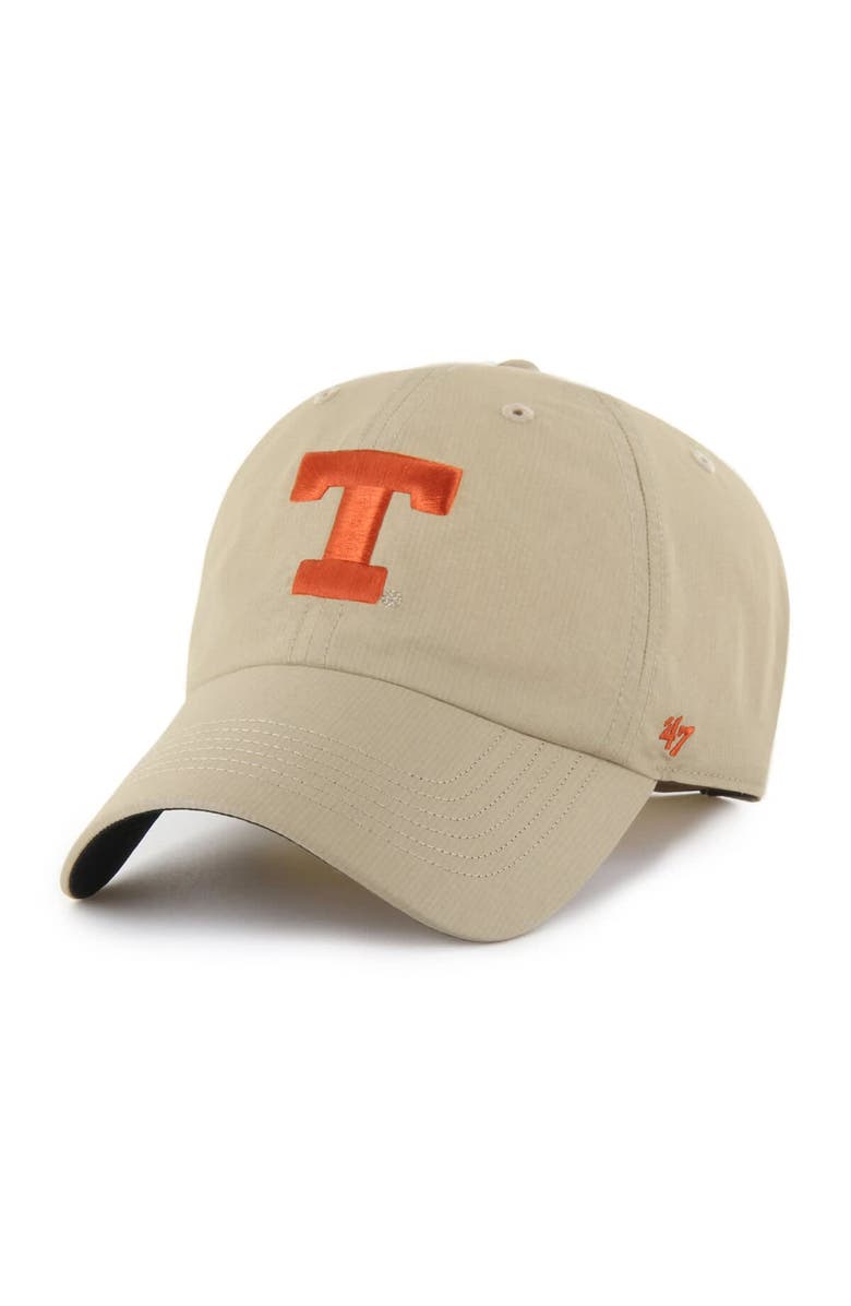 '47 Men's '47 Khaki Texas Longhorns Clean Up brrr° Adjustable Hat, Main, color, Khaki