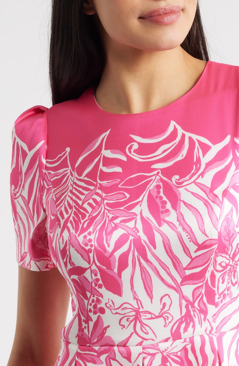 Lilly Pulitzer<sup>®</sup> Loradonna Placed Print Midi Dress, Alternate, color, Sun Shell Pink