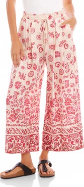 FIFTEEN TWENTY Etta Wide Leg Crop Drawstring Pants