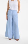 Lands' End Linen High Rise Palazzo Pants