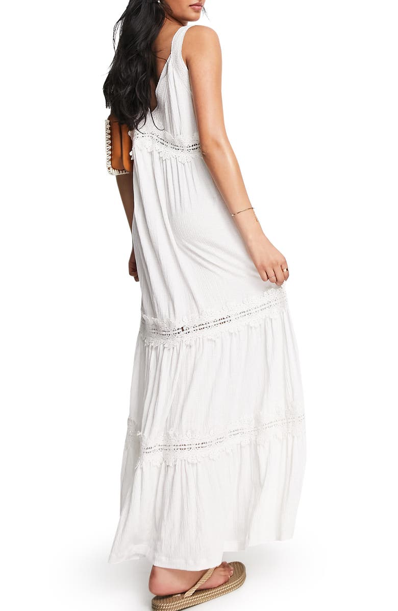 ASOS DESIGN Tiered Maxi Dress, Alternate, color,