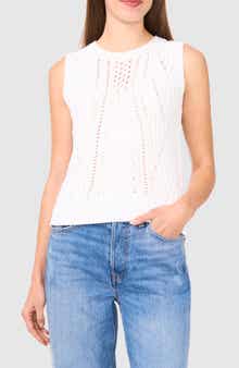 Halogen® Open Stitch Sleeveless Sweater