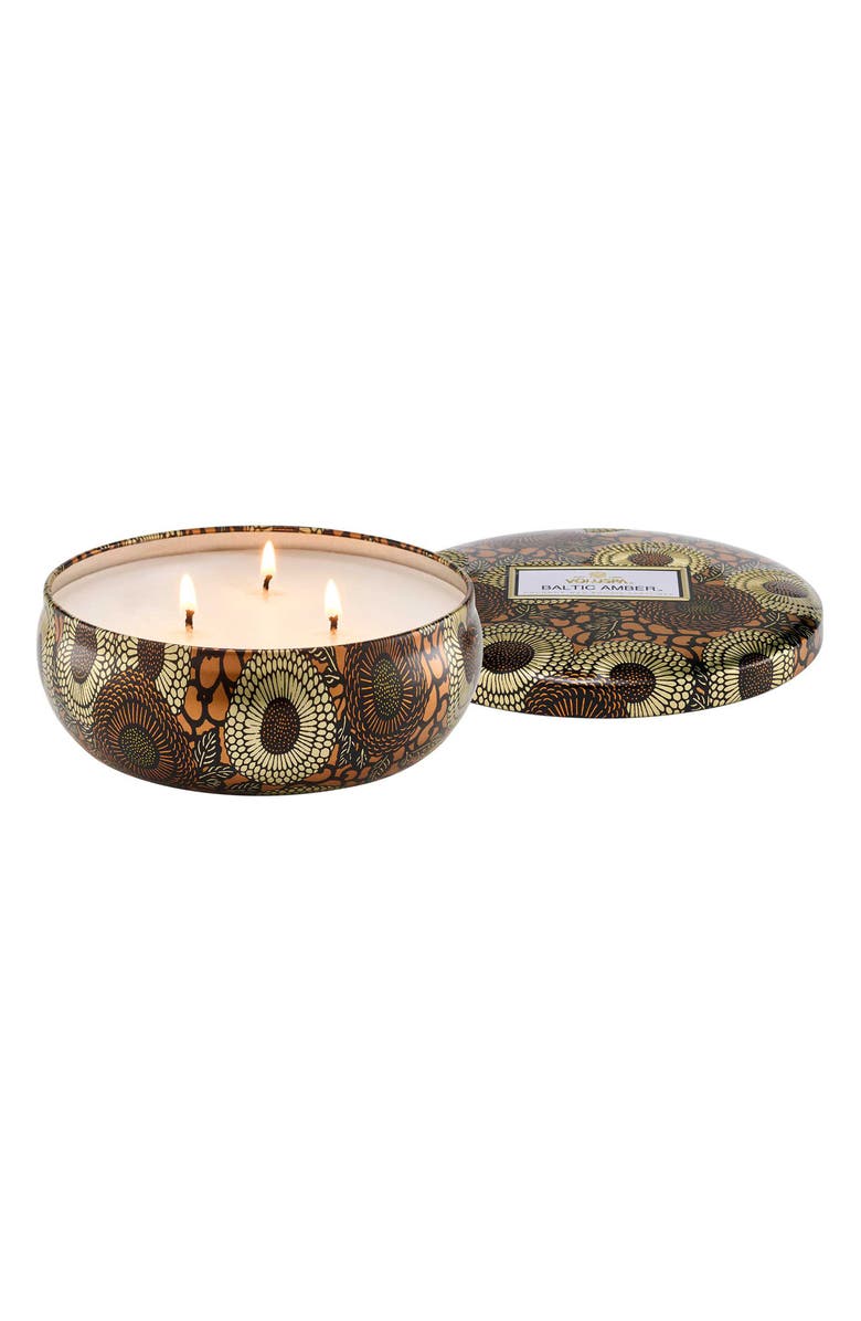 Voluspa Baltic Amber 3-Wick Tin Candle, Alternate, color, Tahitian Coconut