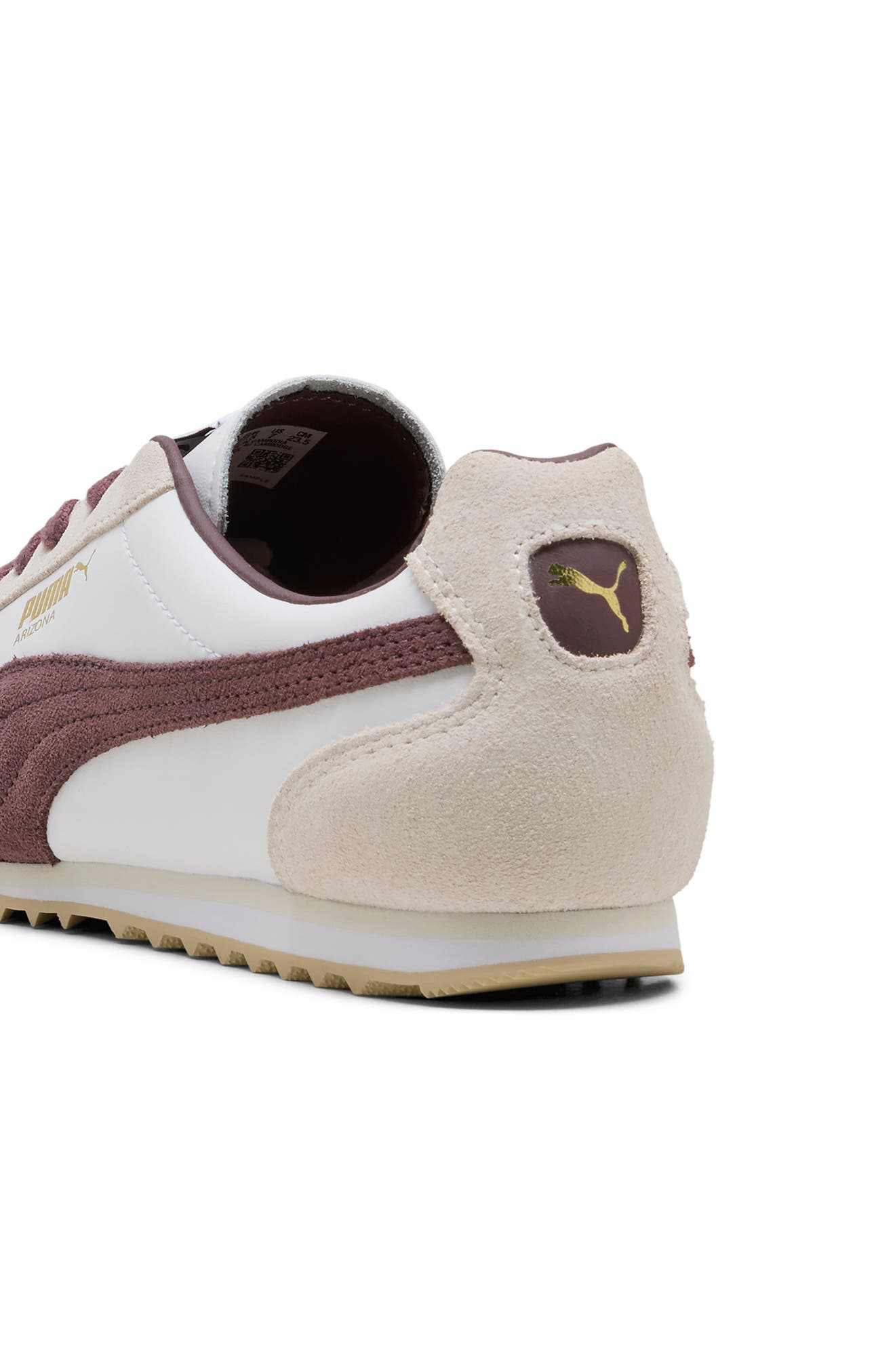 Arizona Retro Sneaker, Alternate, color, PUMA WHITE/ RICH COCOA