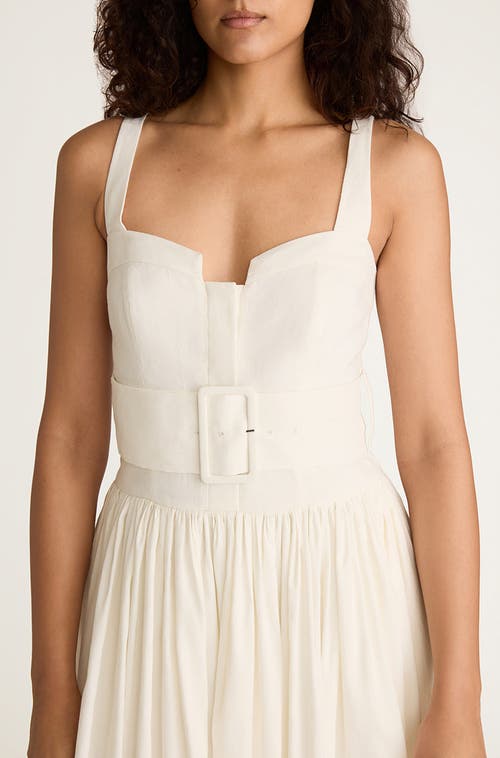 REBECCA TAYLOR REBECCA TAYLOR OTTOMAN BELTED BUSTIER SHIRT DRESS