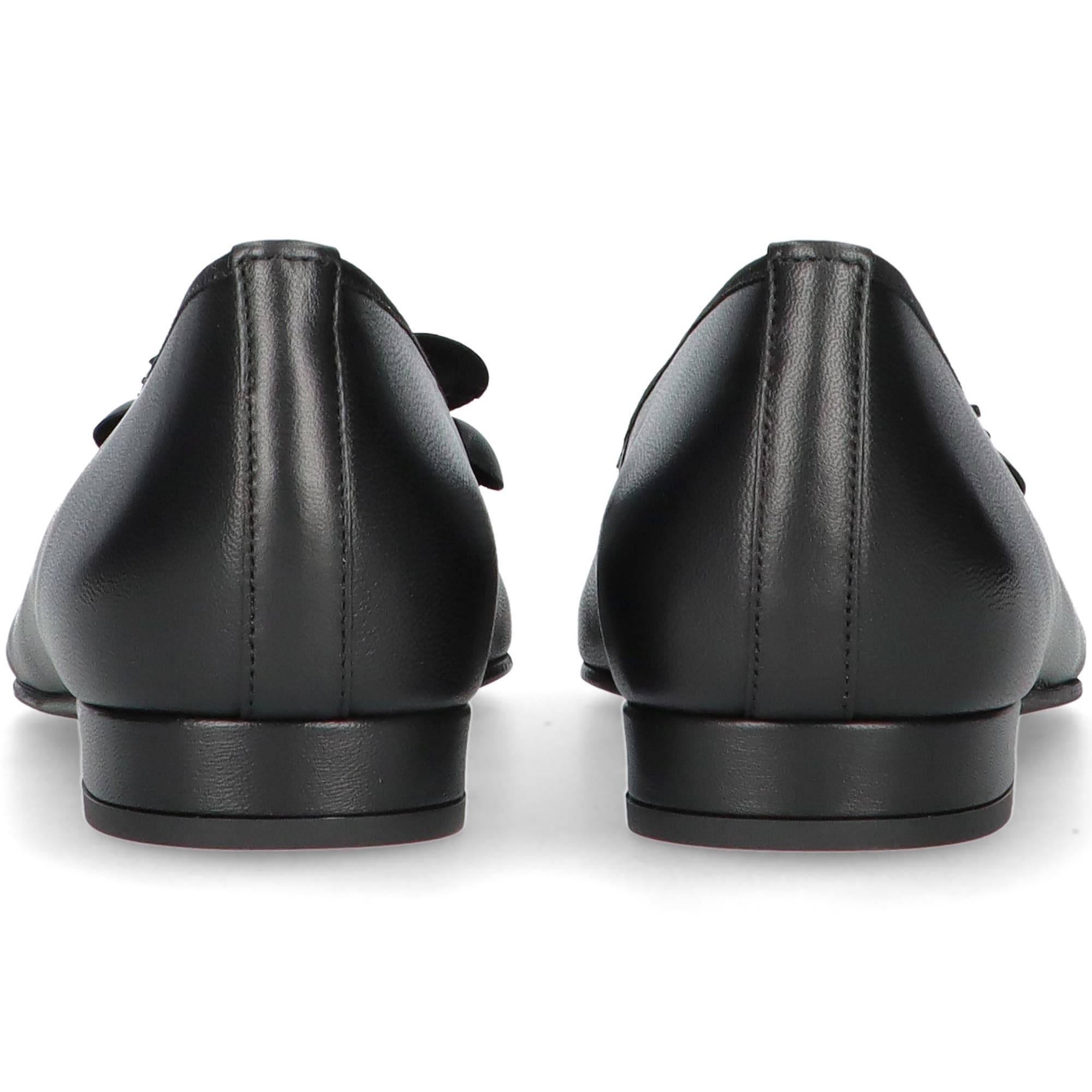 Pretty Ballerinas Pointed flower ballet flat, Alternate, color, Black