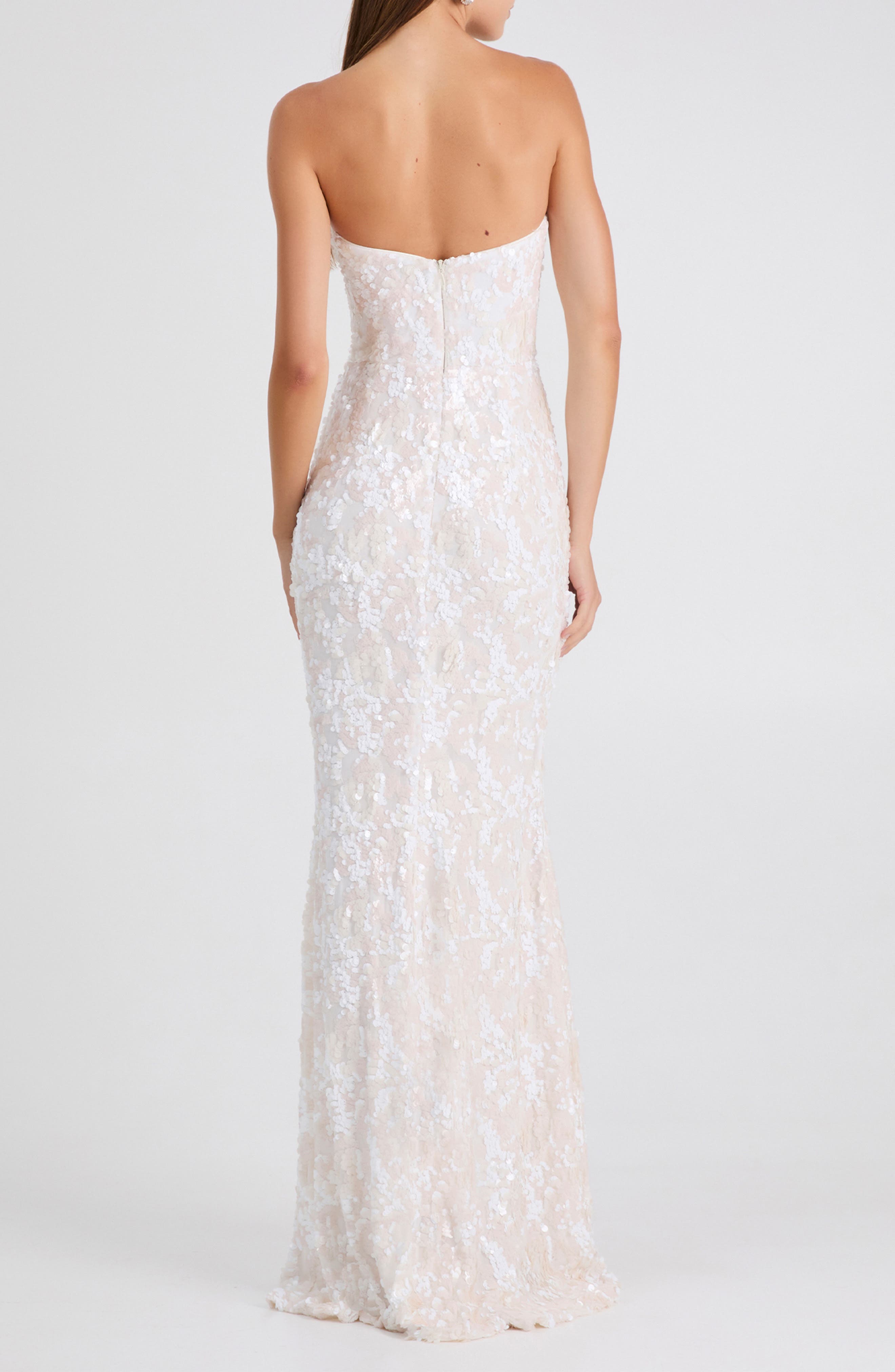 Helen Sequin Strapless Mermaid Gown - image 2