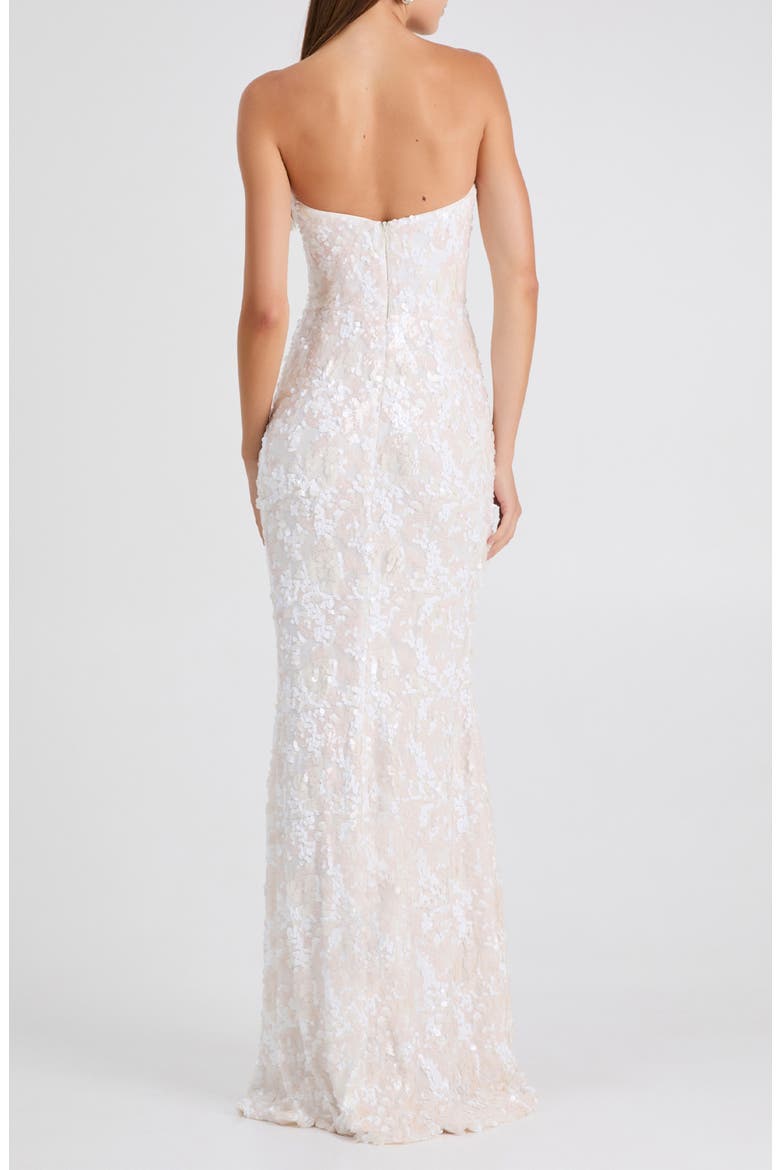 Helen Sequin Strapless Mermaid Gown, Alternate, color, BLUSH/ OFF WHITE
