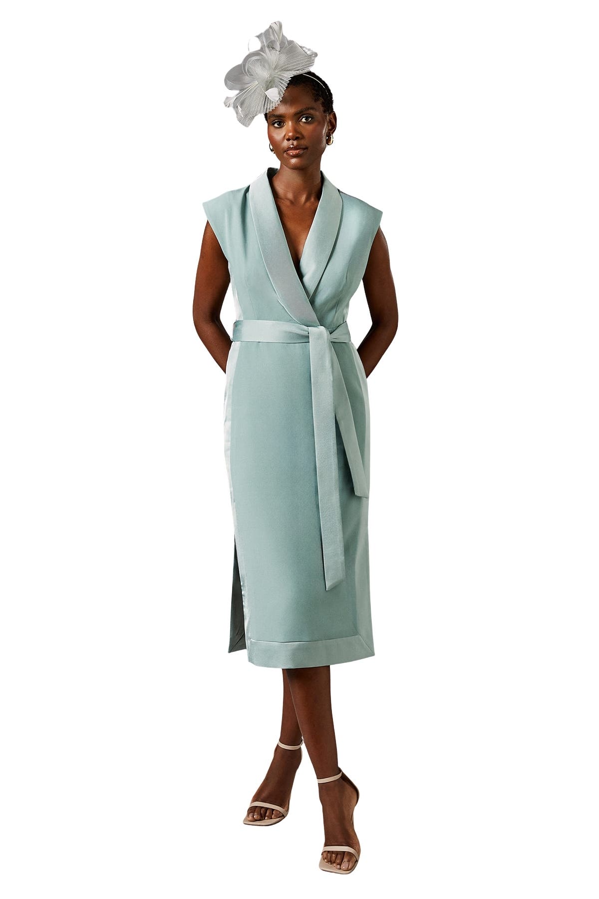 Tux Satin Midi Dress - image 3