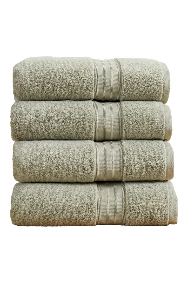Premium Cotton 4-Pack Bath Towel Set, Main, color, EUCALYPTUS
