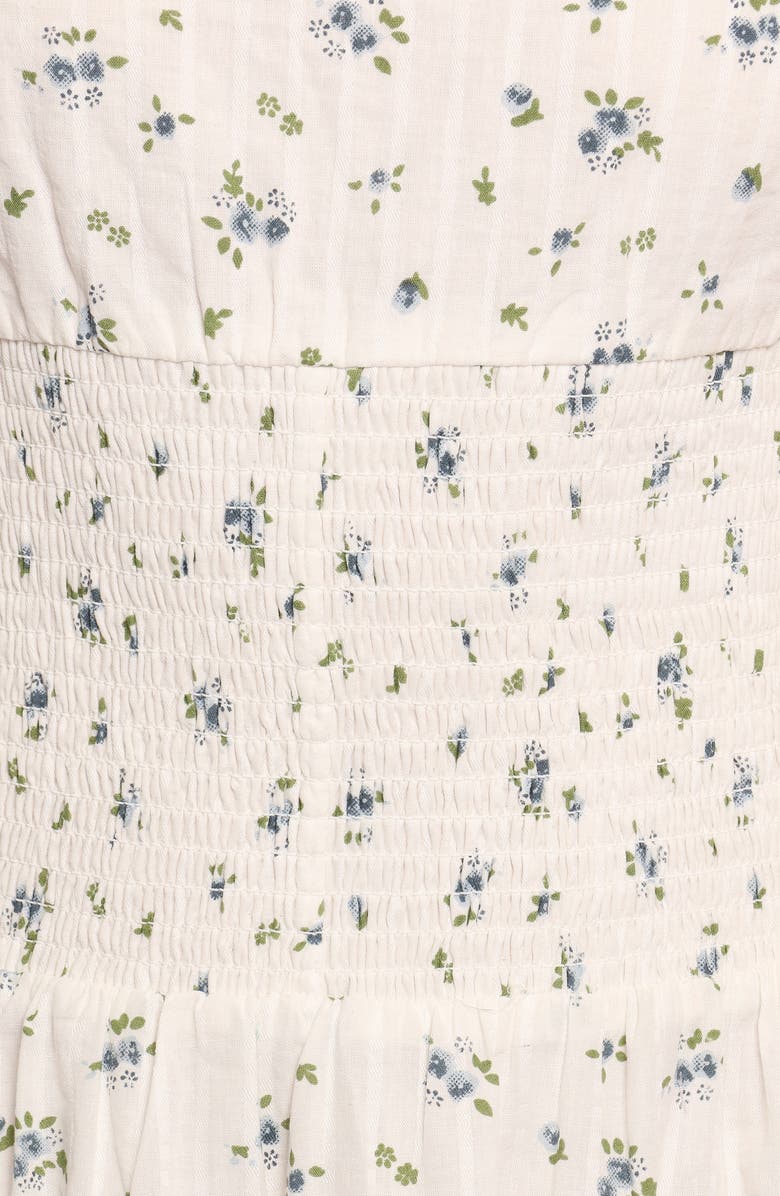 Petal & Pup Leticia Tie Strap Maxi Dress, Alternate, color, Blue Ditsy Floral