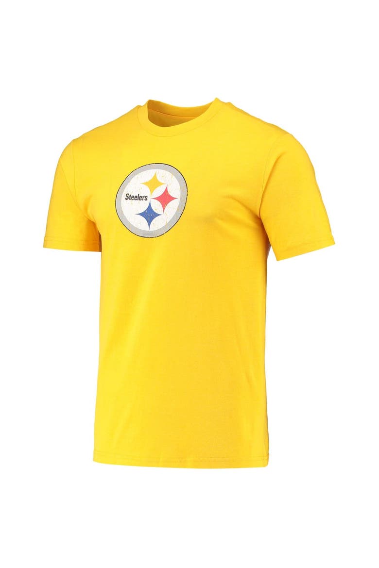 Men's Concepts Sport Gold/Charcoal Pittsburgh Steelers Meter T-Shirt & Shorts Set, Alternate, color, Charcoal