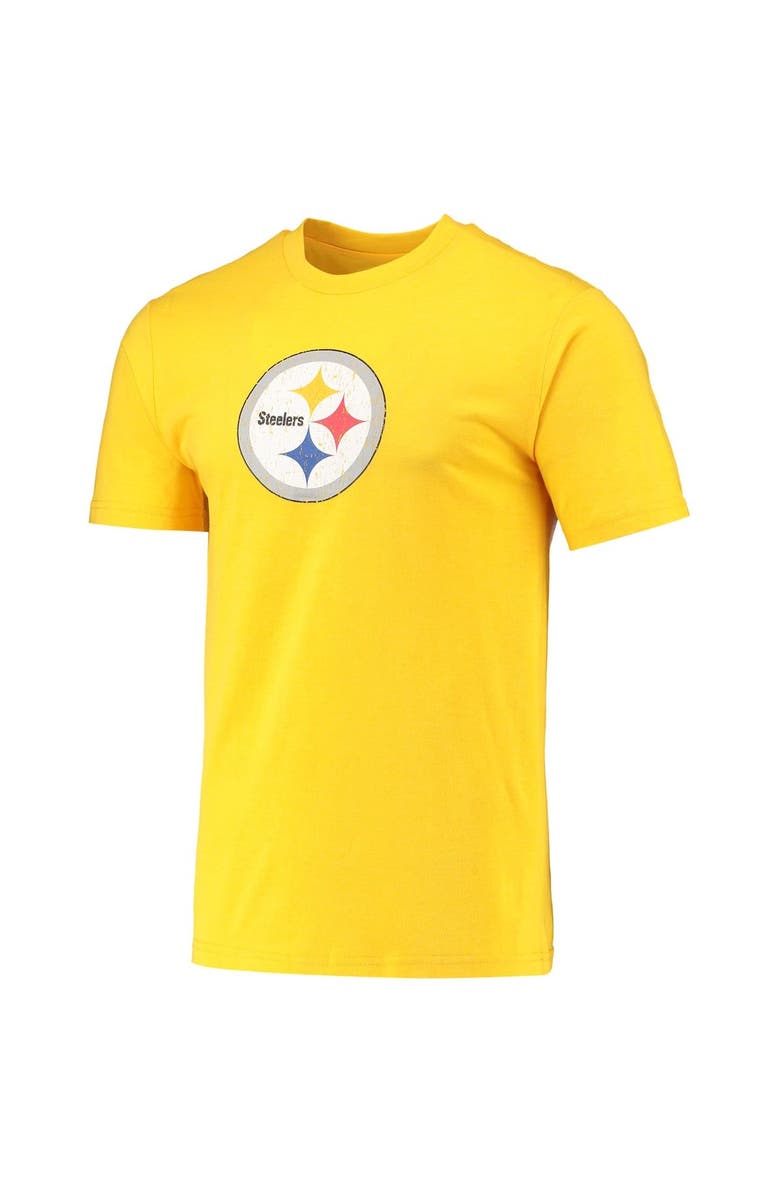 CONCEPTS SPORT Men's Concepts Sport Gold/Charcoal Pittsburgh Steelers Meter T-Shirt & Shorts Set, Alternate, color,