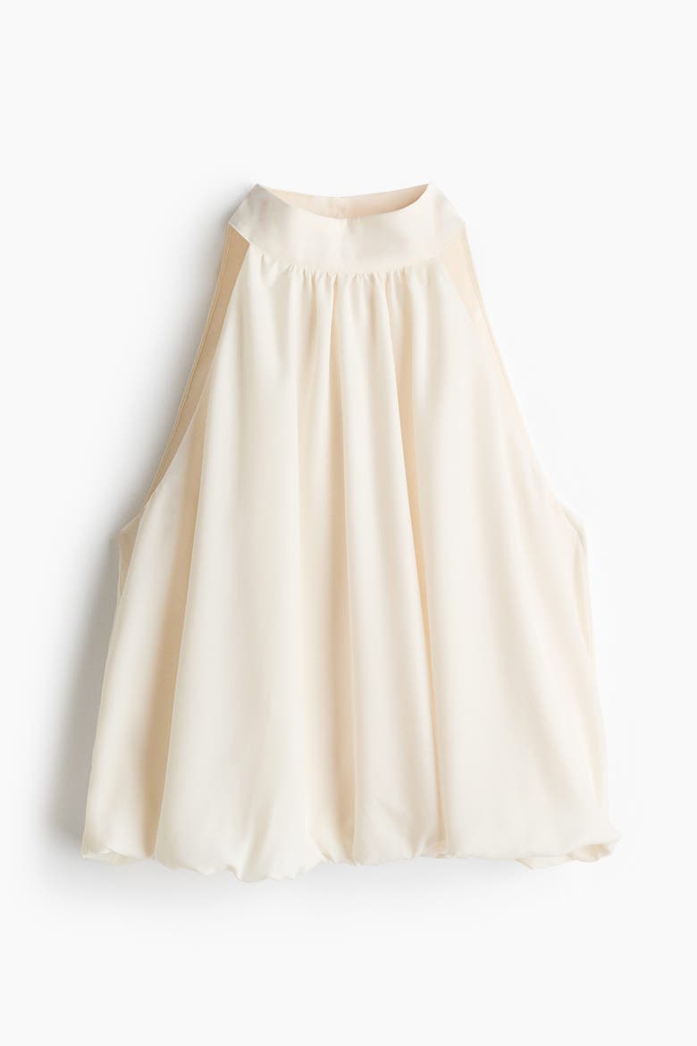 Bubble-hem Top, Main, color, Cream