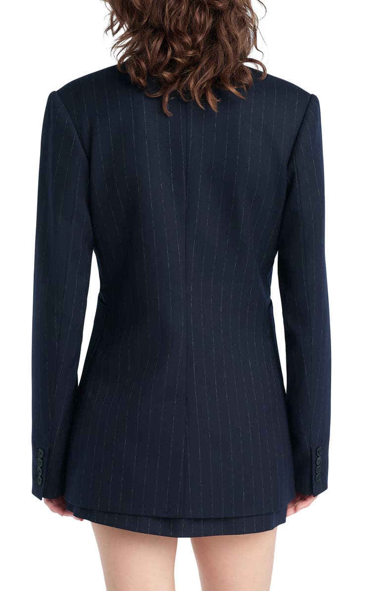 Favorite Daughter The Busy Woman Pinstripe Jacket, Alternate, color, Navy Pinstripe