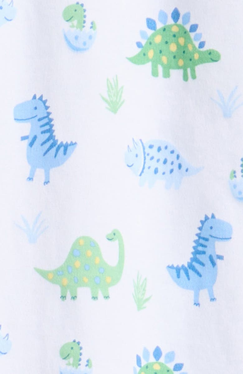 Kissy Kissy Dino Print Pima Cotton Footie, Alternate, color, 