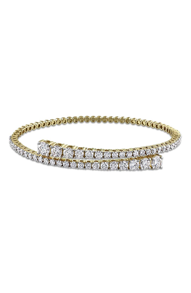 Julianna B. Graduated Diamond Bypass Bangle 14k, Main, color, 14K Yellow Gold