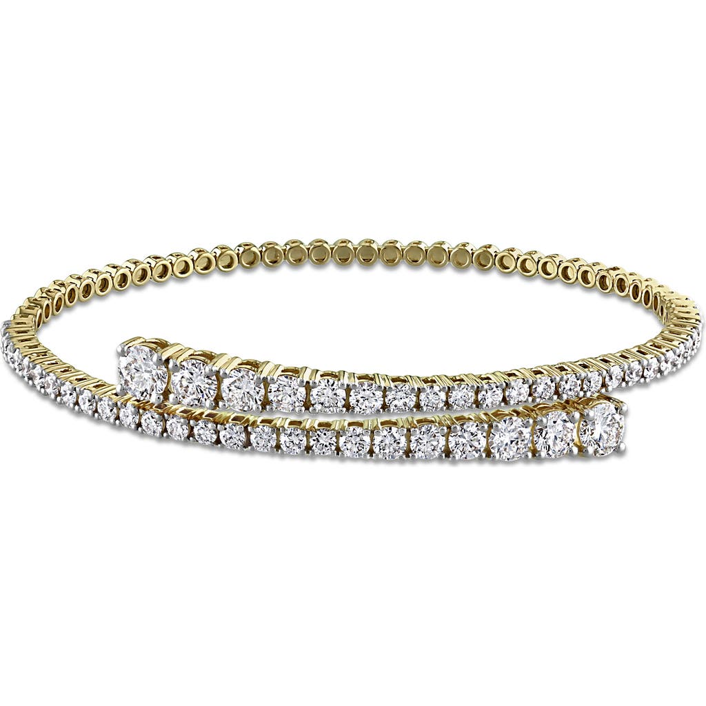 Julianna B. Graduated Diamond Bypass Bangle 14k in 14K Yellow Gold at Nordstrom