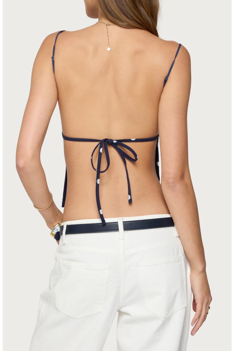 Jinx Polka Dot Open Back Camisole, Alternate, color, NAVY-AND-WHITE