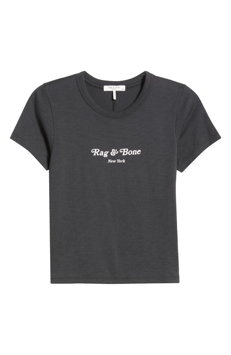 rag & bone Mini Script RB Graphic Baby Tee, Alternate, color, 
