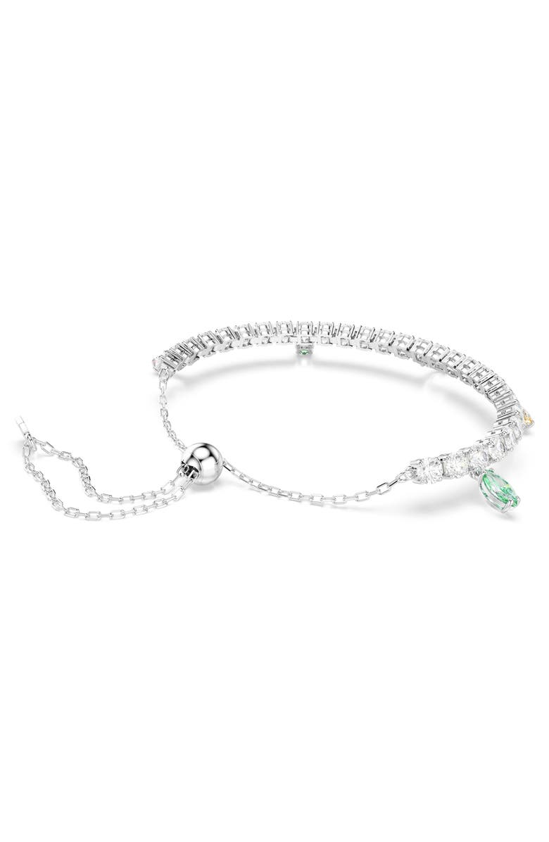 Swarovski x Ariana Grande Multicolor Crystal Charm Bracelet, Alternate, color, Silver/ White