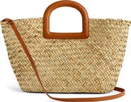 Madewell The Large Handwoven Straw Crossbody Basket Tote