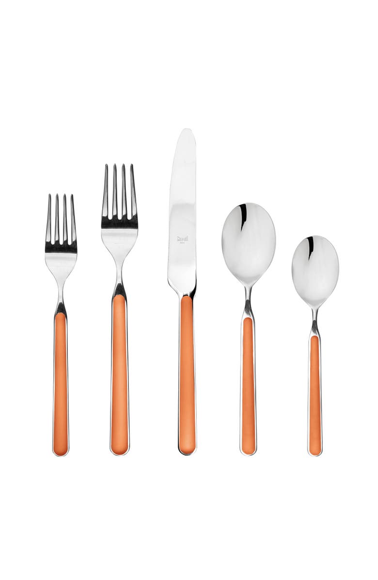 Mepra Fantasia Flatware Set - 5 Pieces, Alternate, color, Orange