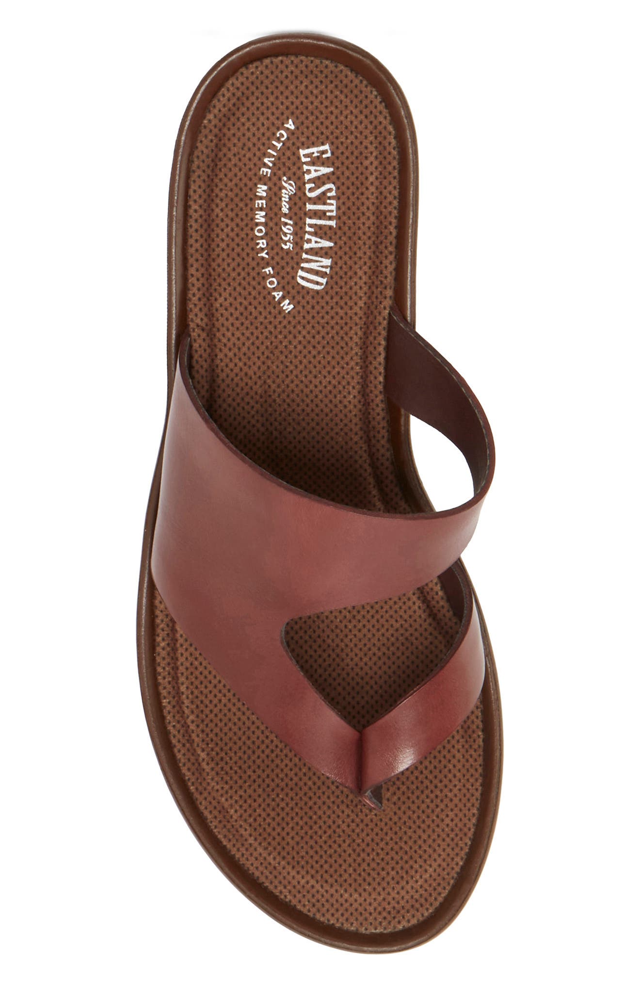 Eastland Laurel Leather Platform Wedge Sandal, Alternate, color, Mahogany