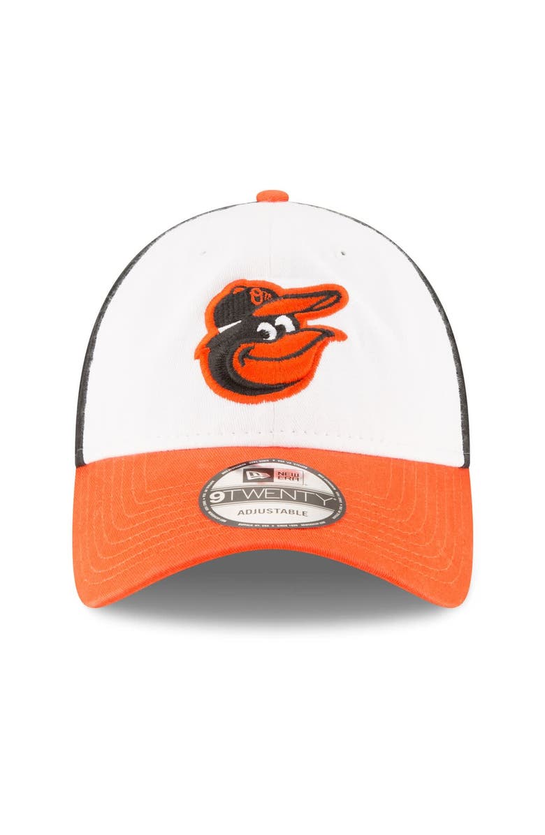 New Era Men's New Era White/Orange Baltimore Orioles 2024 MLB Postseason Side Patch 9TWENTY Adjustable Hat, Alternate, color,