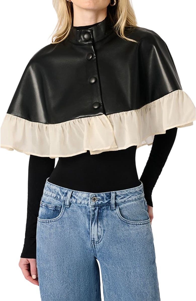 WeWoreWhat Ruffle Cropped Cape, Alternate, color, 
