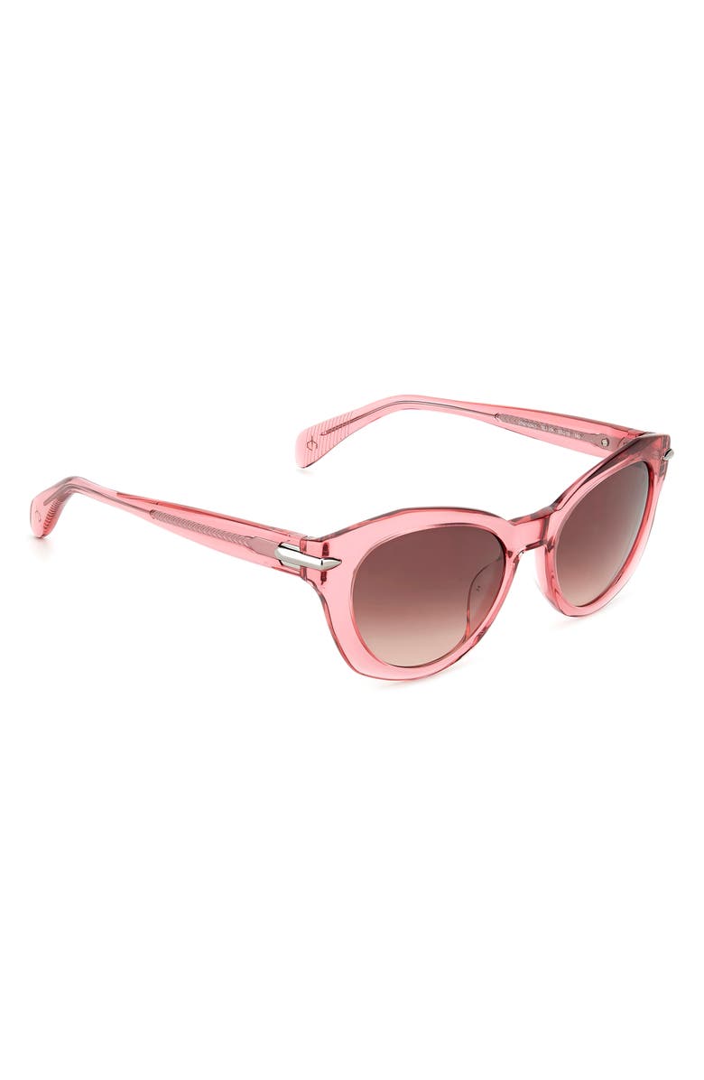 rag & bone 53mm Cat Eye Sunglasses, Alternate, color, Pink
