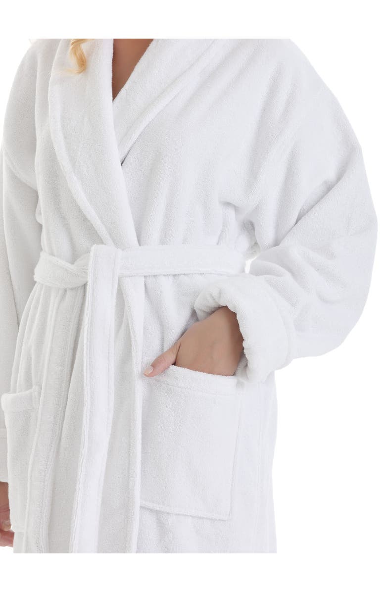 ARUS Optimus Long Cotton Bathrobe for Women, Alternate, color, White