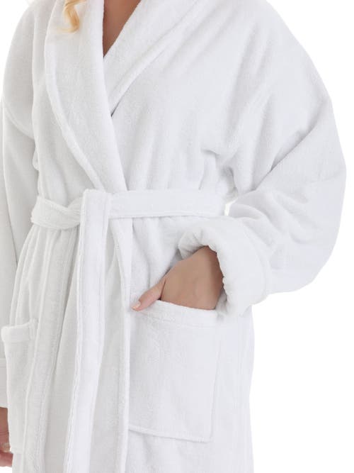 Arus Optimus Long Cotton Bathrobe For Women In White