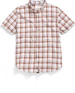 Billy Reid Tatter Plaid Short Sleeve Button-Down Shirt