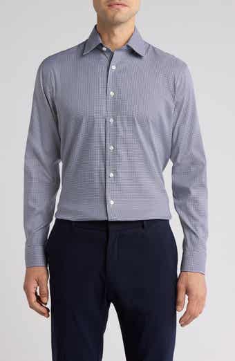 Nordstrom Trim Fit Gingham Premium Performance Dress Shirt