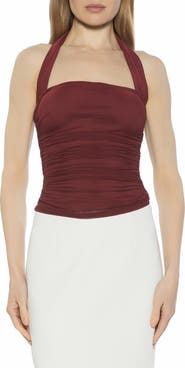 Alexia Admor Luca Halter Square Neck Top