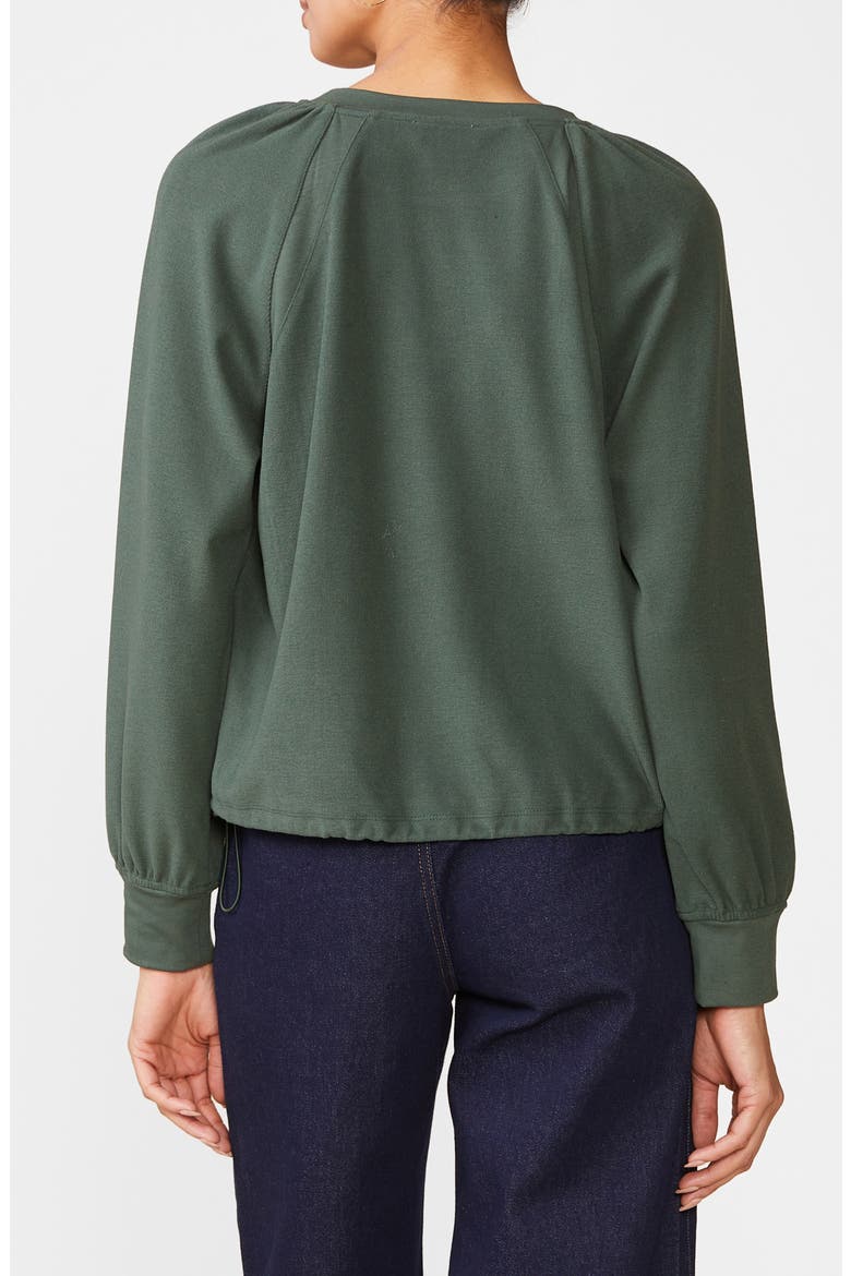 Raglan Bungee Hem Sweater, Alternate, color, SPRUCE