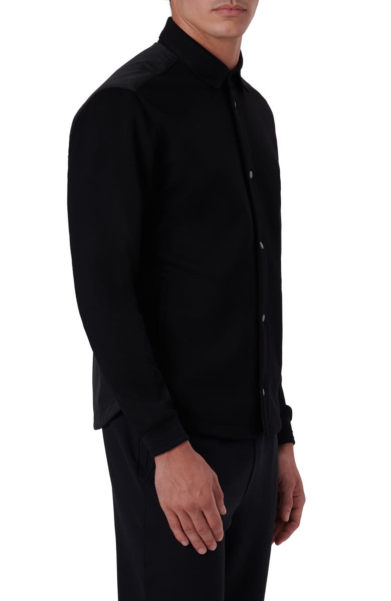 Bugatchi Knit Snap-Up Shirt Jacket, Alternate, color,